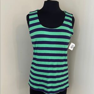 NWT Striped Green and Blue Women's Top